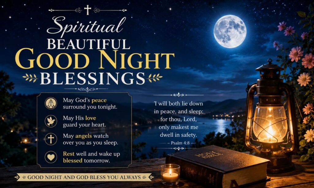 Explore 124+ Good Night Blessings, peaceful images, and heartfelt prayers to inspire sweet dreams, restful sleep, and God's comfort every night.