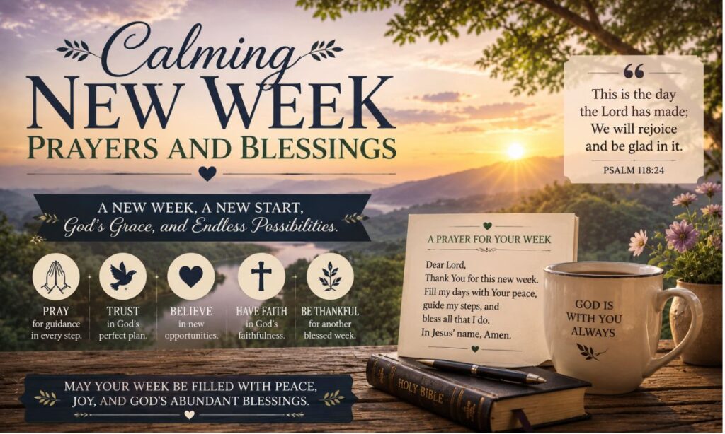 Calming New Week Prayers and Blessings