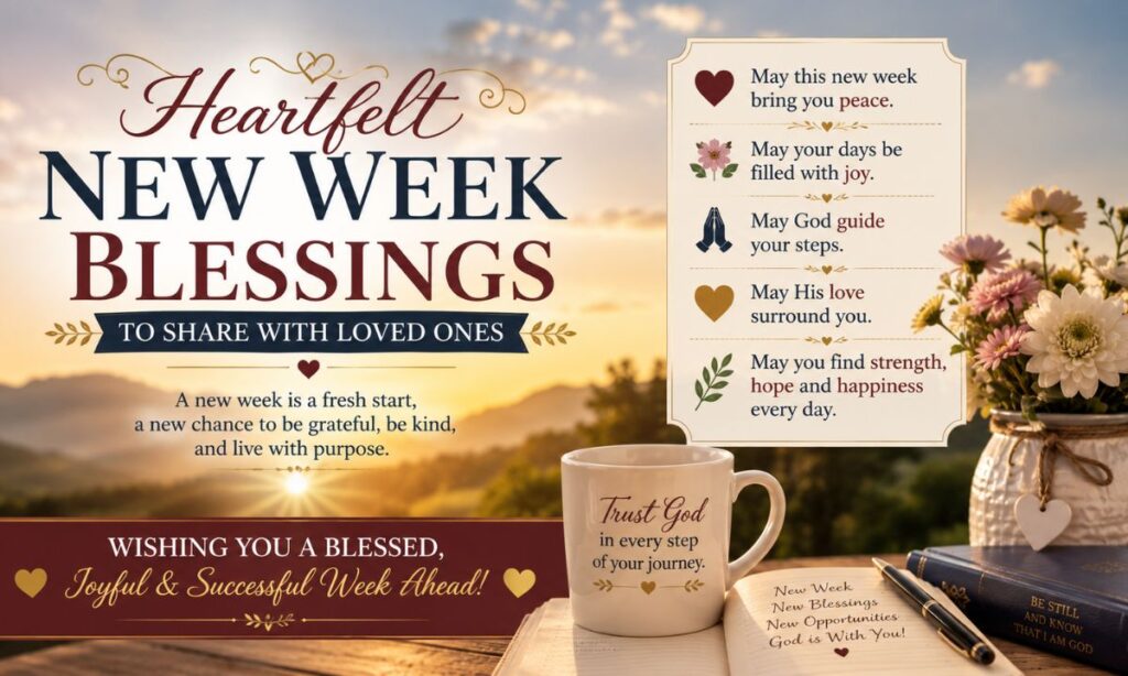 Heartfelt New Week Blessings to Share with Loved Ones