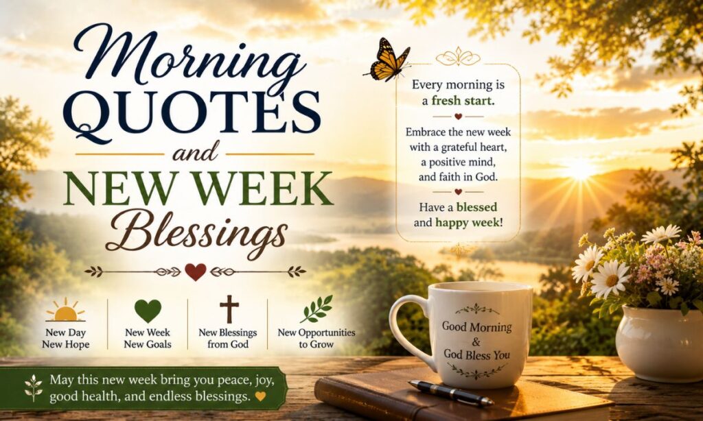 Morning Quotes and New Week Blessings