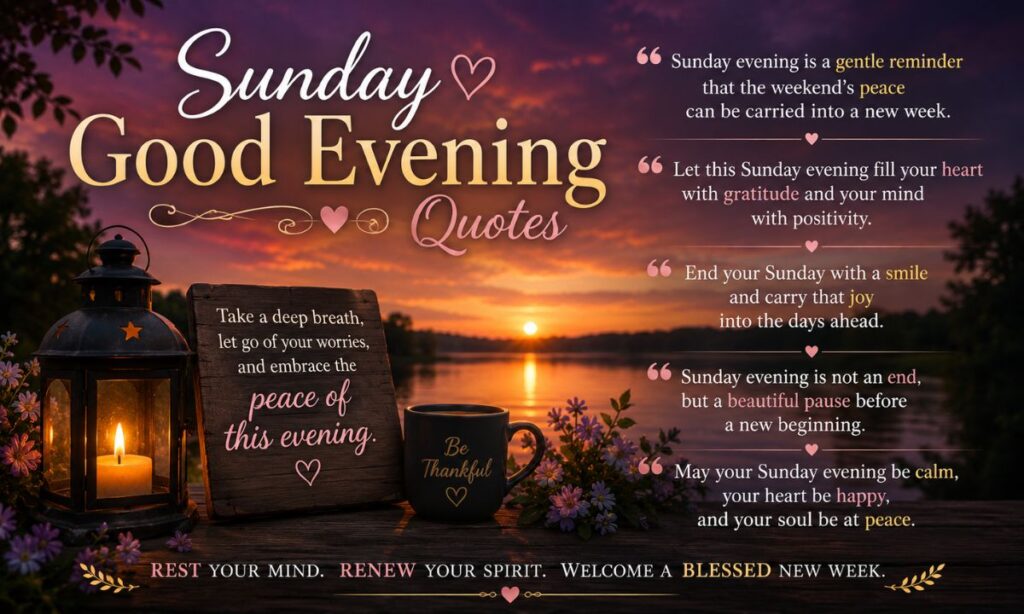 Sunday Good Evening Quotes