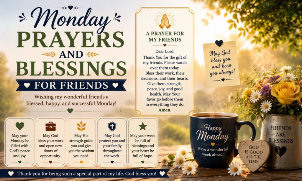 Monday Prayers and Blessings for Friends