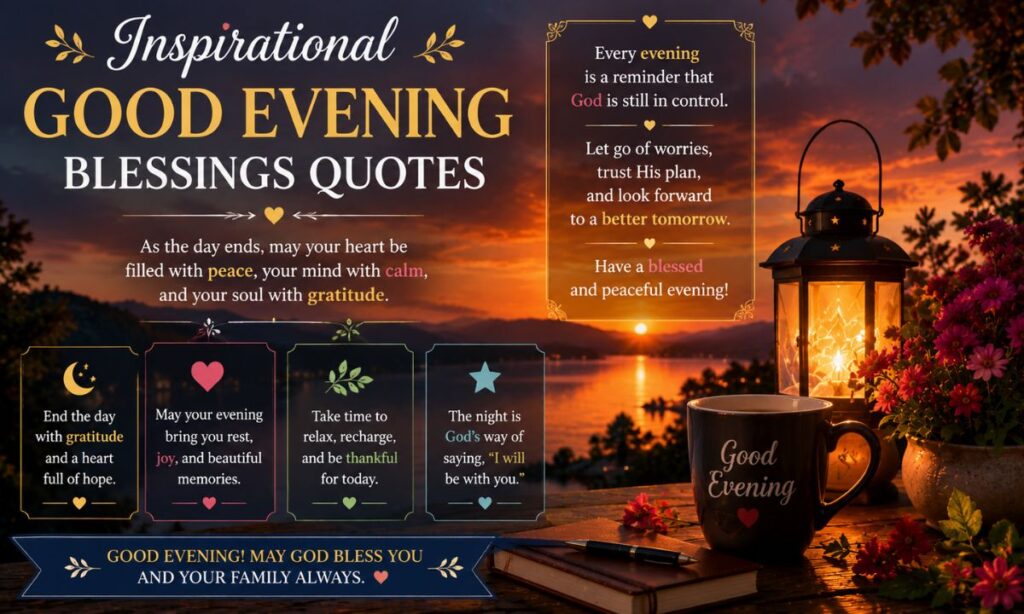 Inspirational Good Evening Blessings Quotes