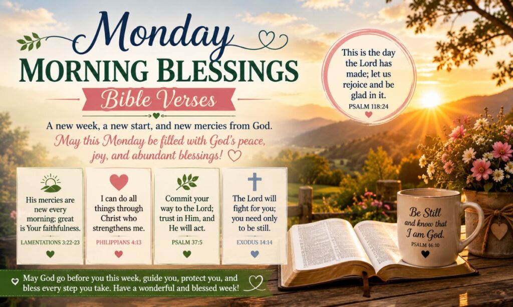 Monday Morning Blessings Bible Verses