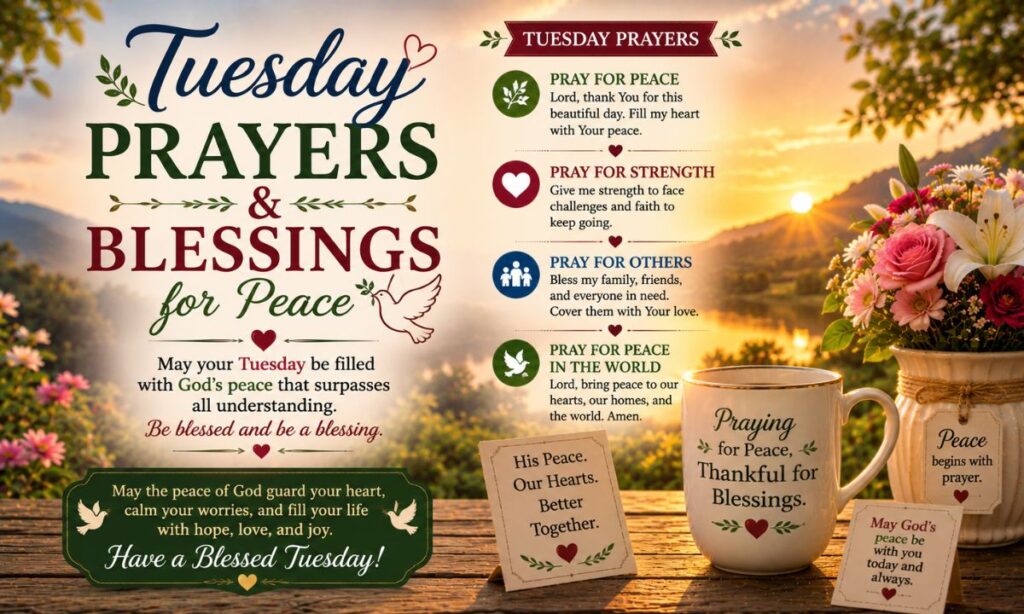 Tuesday Prayers and Blessings for Peace