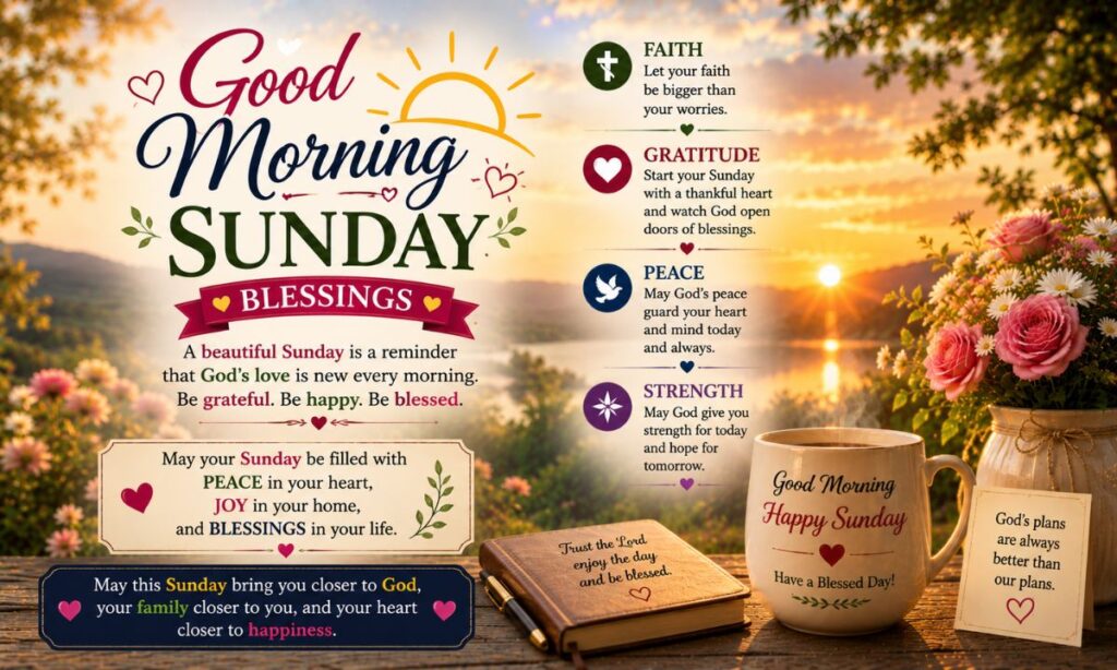 Inspirational Good Morning Sunday Blessings