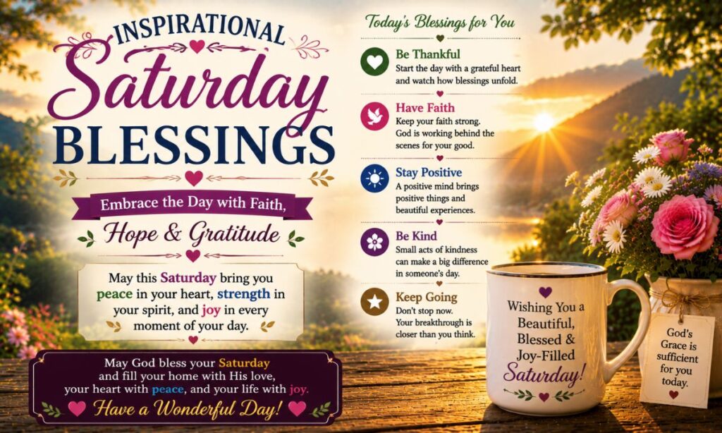Inspirational Saturday Blessings