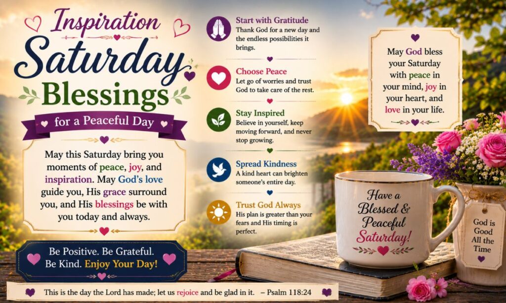 Inspiration Saturday Blessings for a Peaceful Day