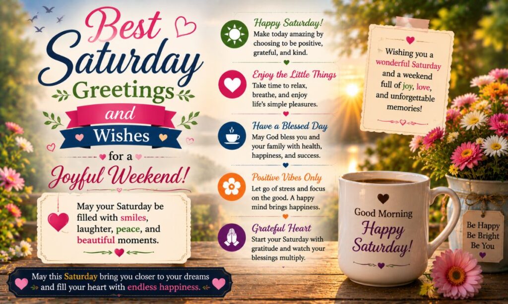 Best Saturday Greetings and Wishes for a Joyful Weekend