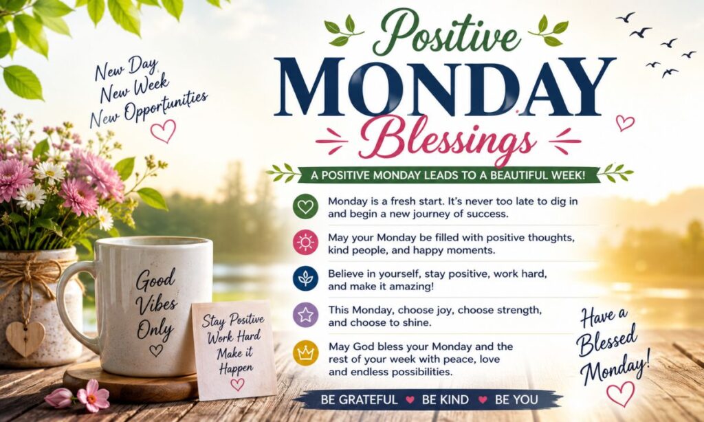 Positive Monday Blessings Quotes
