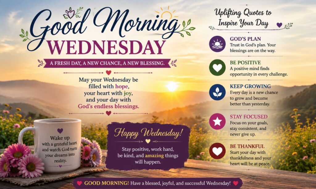 Uplifting Good Morning Wednesday Inspirational Quotes