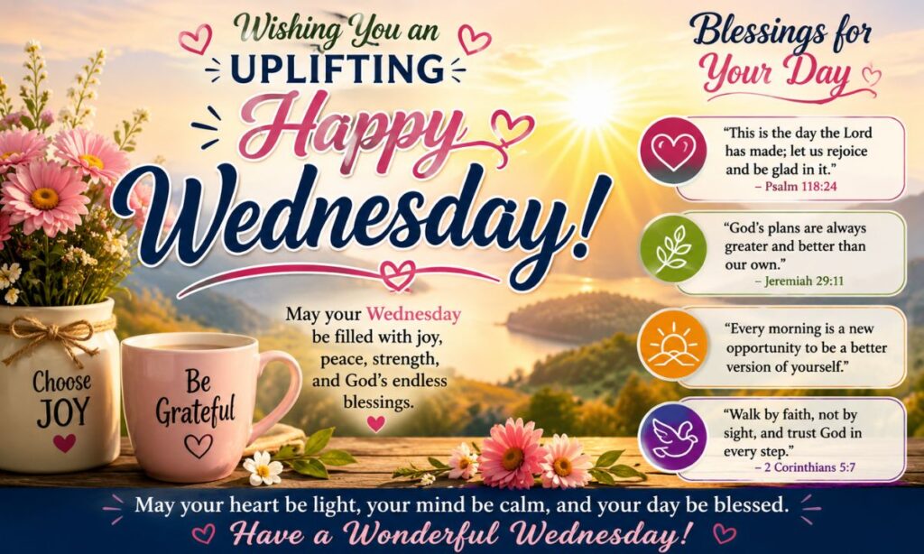 Uplifting Happy Wednesday Blessings & Quotes