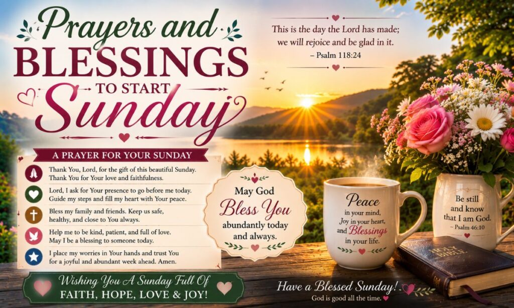Prayers and Blessings To Start Sunday
