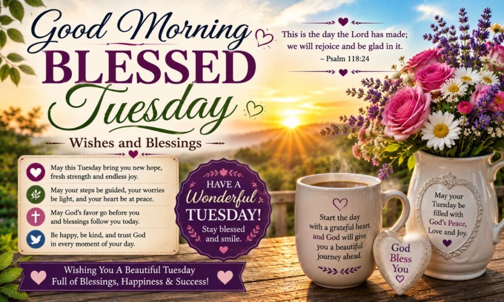 Good Morning Blessed Tuesday Wishes and Blessings