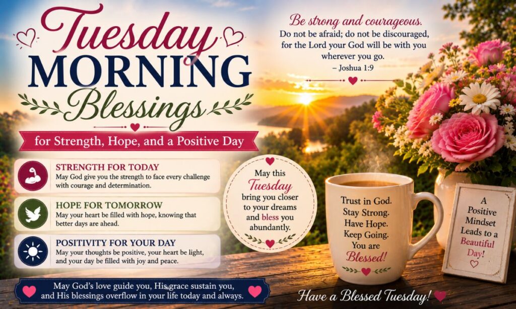 Tuesday Morning Blessings for Strength, Hope, and a Positive Day