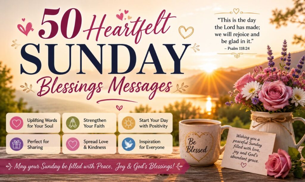 50 Heartfelt Sunday Blessings Messages