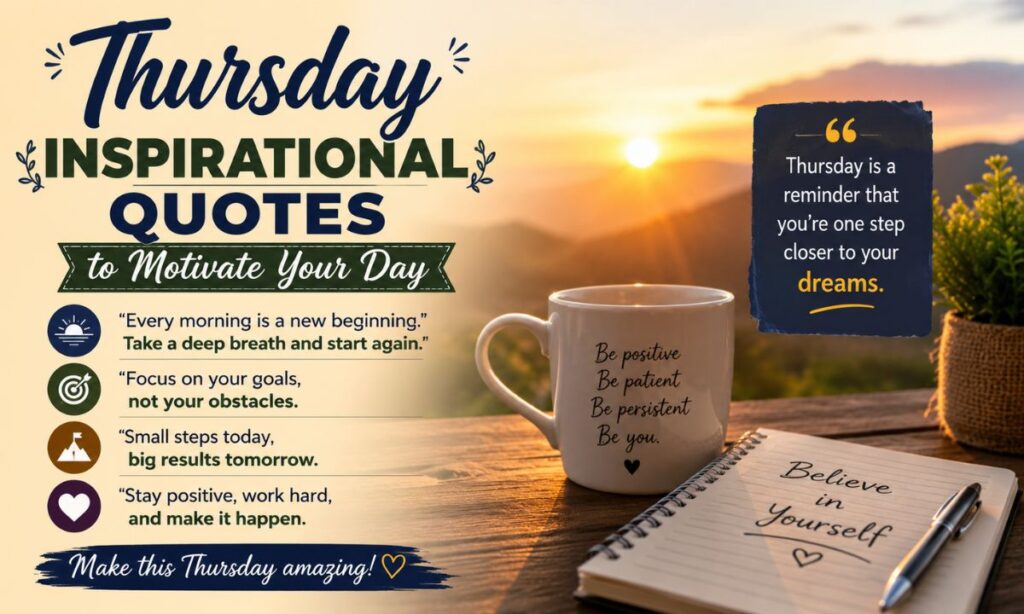 Thursday Inspirational Quotes to Motivate Your Day
