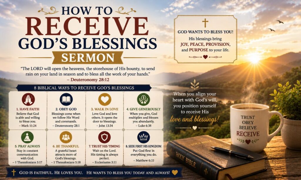 How to receive God's blessings sermon