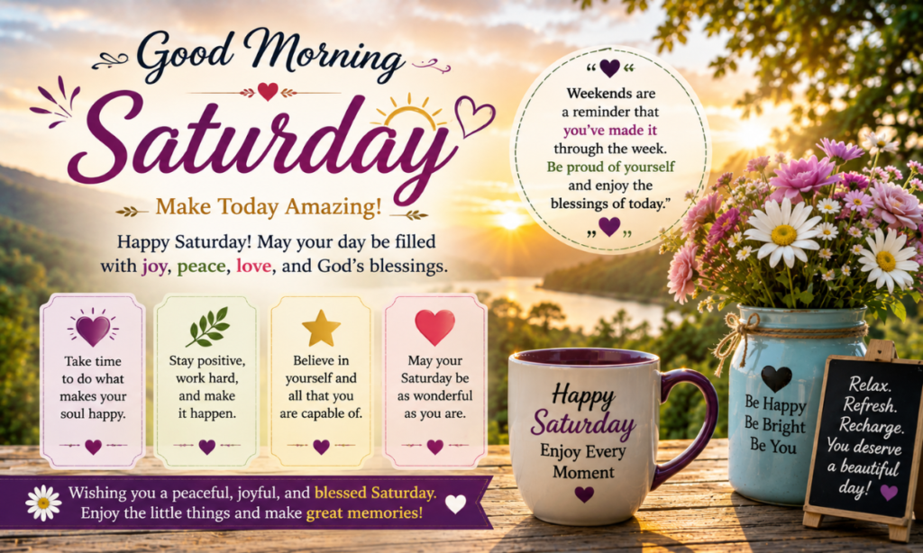 Inspirational Weekend Good Morning Saturday