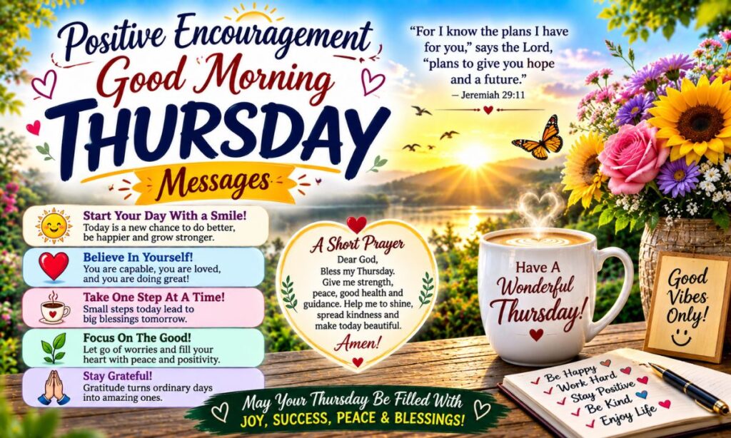 Positive Encouragement Good Morning Thursday Messages