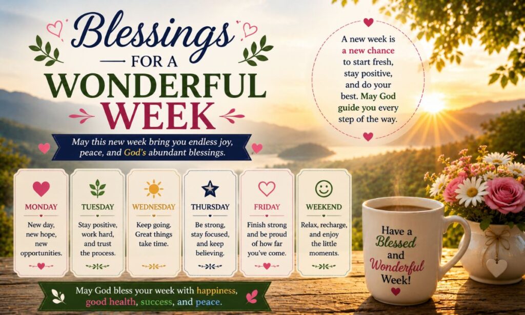 Blessings for a wonderful week