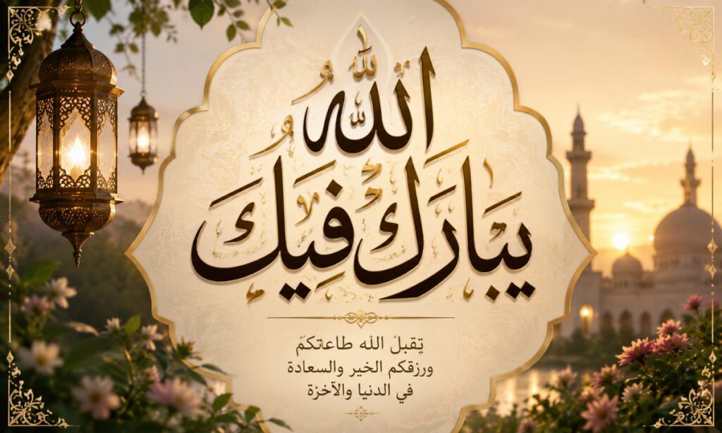 May allah bless you in arabic calligraphy
