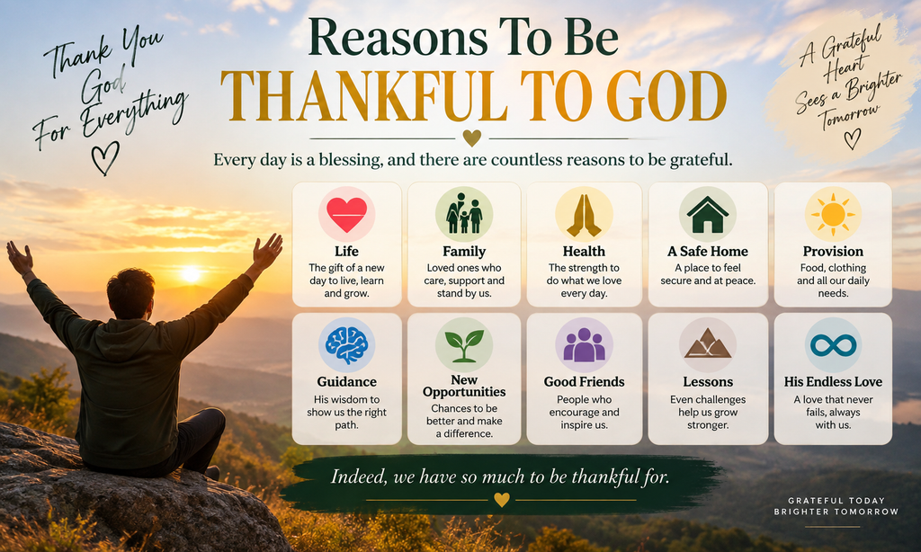 Reasons To Be Thankful To God