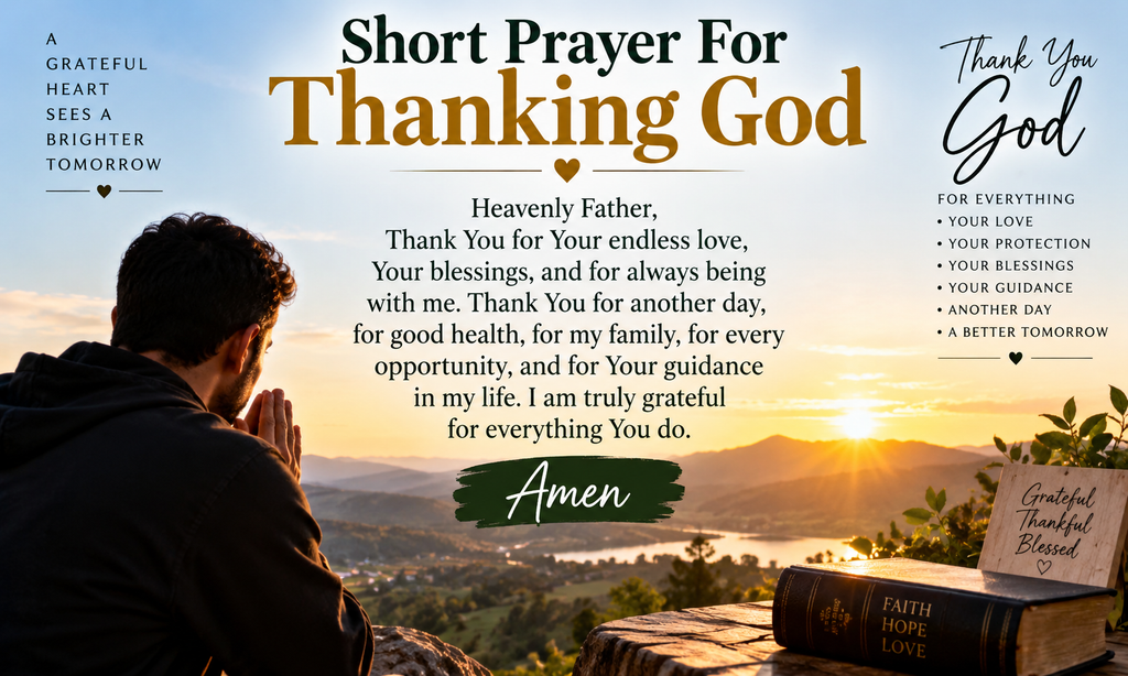 Short Prayer For Thanking God
